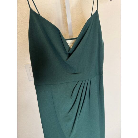 NWT Sachin & Babi Paulina Sleeveless Cowl Neck Bridesmaid Gown Emerald Women 16W - Picture 6 of 7
